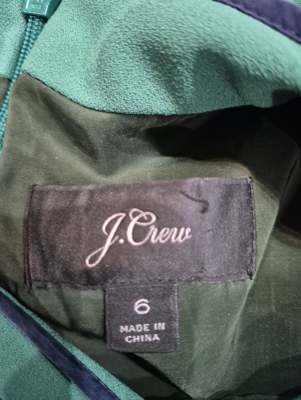 J. Crew Green Midi Dress with Contrast Bow - Picture 7 of 7